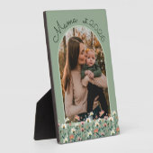 Boho Bloemige Mama Opgericht Aangepaste Foto Fotoplaat (Zijkant)