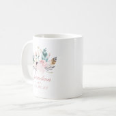 Boho bloemige Moederdag cadeau oma Koffiemok (Voorkant links)