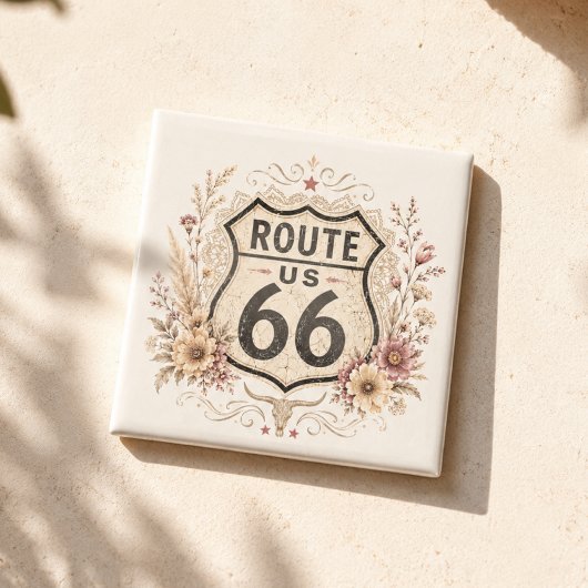 Boho Bloemige Mother Road Aandenken Magneet