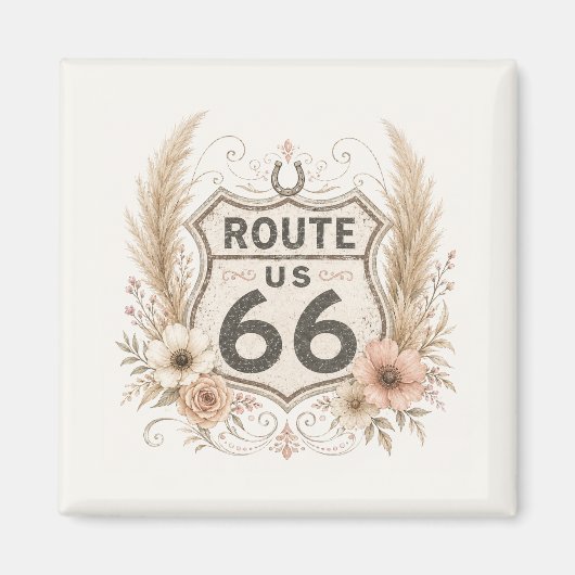 Boho Bloemige Mother Road Aandenken Magneet (Voorkant)