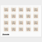 Boho Bloemige Mother Road Decal Vierkante Sticker (Vel)