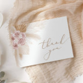 Boho Bloemige Pampagras Bedankkaart