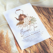 Boho bloemige Pampas gras Moderne Thee Bruiloft Fe