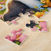 Boho Bloemige Panda Legpuzzel (Zijkant)