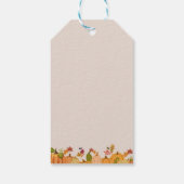 Boho Bloemige Pompoen Bedankje Cadeautags Cadeaulabel (Achterkant)