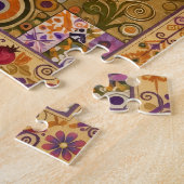 Boho Bloemige Poodle Puzzel (Zijkant)