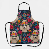 Boho Bloemige Poodle Schort (Voorkant)