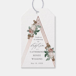 Boho Bloemige Religieuze Doop & Doopfeest Cadeaulabel