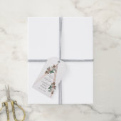 Boho Bloemige Religieuze Doop & Doopfeest Cadeaulabel (Met Touw)