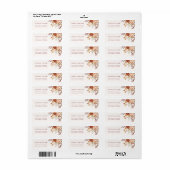 Boho bloemige roos boheemse retouradres etiket (Full Sheet)