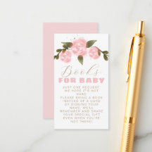 Boho bloemige roze babymeisje shower boeken voor b
