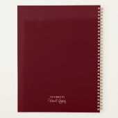 Boho bloemige roze crème wilde bloemen Planner (Achterkant)