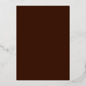 Boho bloemige & roze gouden bruiloft folie uitnodiging (Achterkant)