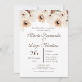 Boho bloemige Spaanse bruiloft Kaart (Voorkant)