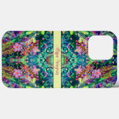 Boho  bloemige stijlvolle kleurrijke naam Case-Mate iPhone case (Achterkant (horizontaal))