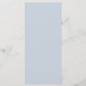 Boho Bloemige Stofblauwe Waterverf Bruiloftsmenu Menu (Achterkant)
