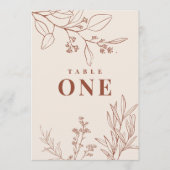 Boho Bloemige Tafel Nummers Kaart (Voorkant)