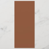 Boho Bloemige Terracotta Bruiloft Menu (Achterkant)