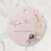 Boho bloemige trouwcadeautags bedankjes labels (Voorkant)