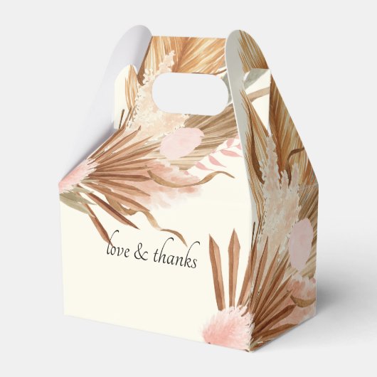 Boho bloemige trouwdoos Geschenkschachtel Bedankdoosjes (Achterkant)