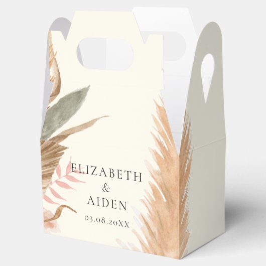 Boho bloemige trouwdoos Geschenkschachtel Bedankdoosjes (Geopend)