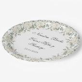 Boho Bloemige Trouwfeest Spaanse Papieren Bordje (Gekanteld)