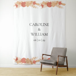 Boho Bloemige Trouwfoto Booth Achtergronden Wandkleed