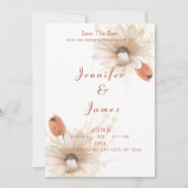 boho bloemige trouwkaart save the date kaart (Voorkant)