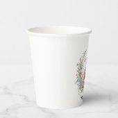 Boho bloemige verjaardagsbeer papieren bekers (Rechts)