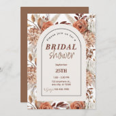 Boho bloemige waterverf bruiloft uitnodiging (Voorkant / Achterkant)