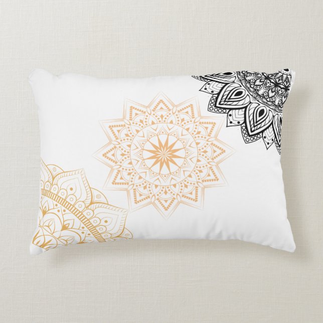 Boho Bloemige Waterverf Worp Kussen (Voorkant)