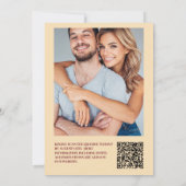 Boho Bloemige Westerse Trouw qr-code Kaart (Achterkant)