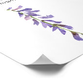 Boho bloemige wilde bloem bruiloft zitplaatsenkaar poster (Hoek)