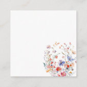 Boho bloemige wilde bloemen bruiloft informatiekaartje (Achterkant)