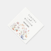 Boho bloemige wilde bloemen bruiloft servet (Hoek)