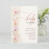 Boho bloemige wilde orchidee baby shower kaart (Staand voorkant)
