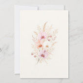 Boho bloemige wilde orchidee baby shower kaart (Achterkant)