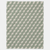 Boho Bloemige Worp Retro Pastel Koele Sfeer Fleece Deken (Voorkant)