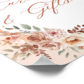 Boho bloemkaarten en cadeaus voor babyshower poster (Hoek)