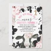 Boho Bloemkoe Heb je de Moos-verjaardag gehoord Kaart (Voorkant)