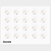 Boho bloemkonijn Blush Roze Sticker (Vel)