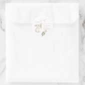Boho bloemkonijn Blush Roze Sticker (Tas)