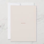 Boho bloemlijn kunst terracotta boog save the date (Achterkant)