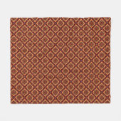 Boho bloemmotief Fleece Deken (Voorkant (Horizontaal))