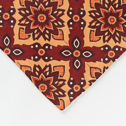  Boho bloemmotief Fleece Deken (Hoek)