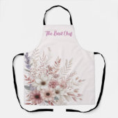 Boho bloemmotief met een blos van roze schort (Voorkant)