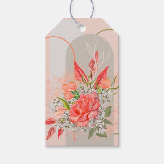 Boho-bloemontwerp-cadeaubijsluiter Cadeaulabel (Voorkant)