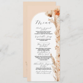 Boho bloemperzik Boheemse Bloemen Menu Bruiloft
