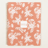 Boho bloemperzik & wit planner (Voorkant)