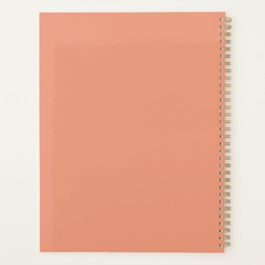 Boho bloemperzik & wit planner (Achterkant)